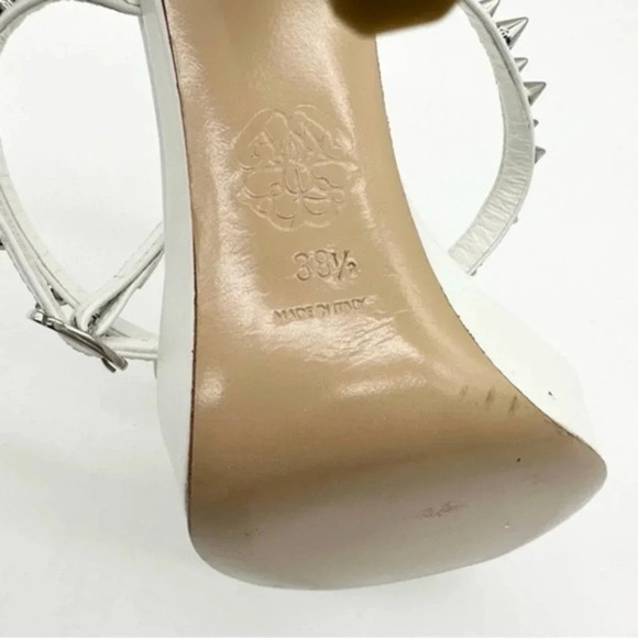 Alexander Mcqueen Punk Stud Metallic Leather Ankle-Strap Sandals - Picture 7 of 7